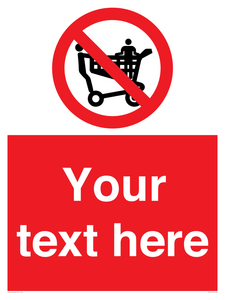 Custom No Climbing on Trolley Sign